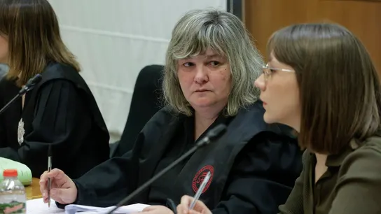 La abogada de la acusación Ester García López durante la vista del recurso del caso Dani Alves La abogada de la acusación Ester García López durante la vista del recurso del caso Dani Alves