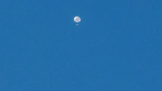 Vista del globo espía de China en cielos de EE.UU., el 4 de febrero de 2023. Vista del globo espía de China en cielos de EE.UU., el 4 de febrero de 2023.