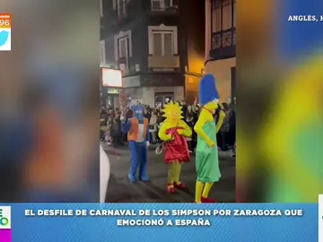 El desfile de los Simpson &#39;deformes&#39; en el Carnaval de Zaragoza que arrasa en redes sociales 