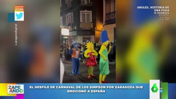 El desfile de los Simpson 'deformes' en el Carnaval de Zaragoza que arrasa en redes sociales 