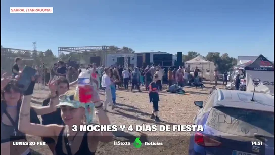 Más de tres noches de fiesta sin descanso: una macrorave ilegal se prolonga hasta el lunes en Sarral, Tarragona Más de tres noches de fiesta sin descanso: una macrorave ilegal se prolonga hasta el lunes en Sarral, Tarragona