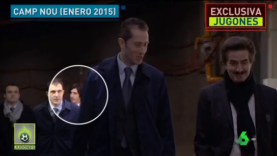El hijo de Negreira acompaña a González González en el Camp Nou El hijo de Negreira acompaña a González González en el Camp Nou