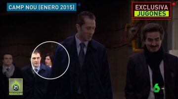 El hijo de Negreira acompaña a González González en el Camp Nou