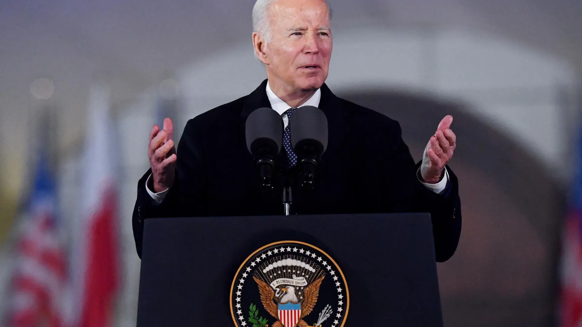 Joe Biden, en su discurso en Polonia. 