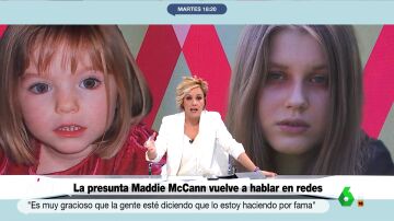Las dudas de Cristina Pardo sobre la joven que dice ser Madeleinne McCann: "¿Por qué su medium no contacta con Madeleine?"