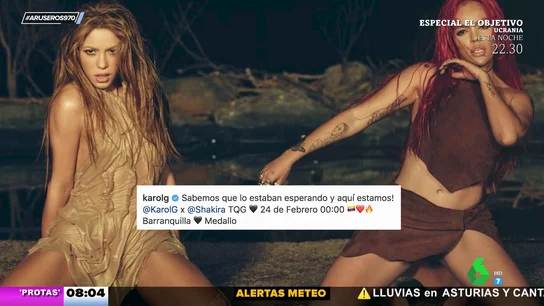 Shakira y Karol G anuncian la fecha de lanzamiento de su single y publican la primera foto promocional Shakira y Karol G anuncian la fecha de lanzamiento de su single y publican la primera foto promocional