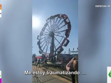 El impactante vídeo en el que las cabinas de una noria no paran de dar vueltas y golpear a sus visitantes por el viento