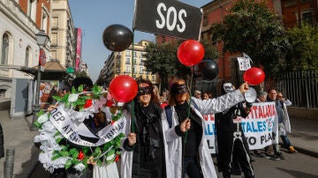 Manifestación de médicos y pediatras de la Atención Primaria de la Comunidad de Madrid