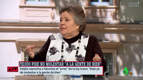 La tajante respuesta de Cristina Almeida a Feijóo: "Yo no soy gente de bien, soy gente de avance" La tajante respuesta de Cristina Almeida a Feijóo: "Yo no soy gente de bien, soy gente de avance"