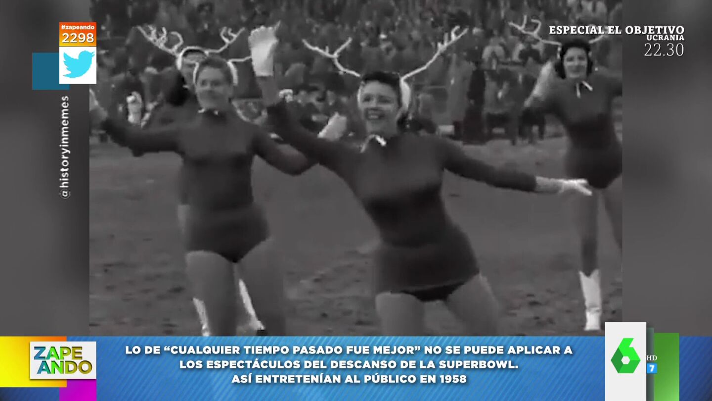 La surrealista actuaci&oacute;n de 5 mujeres en el intermedio de un evento deportivo