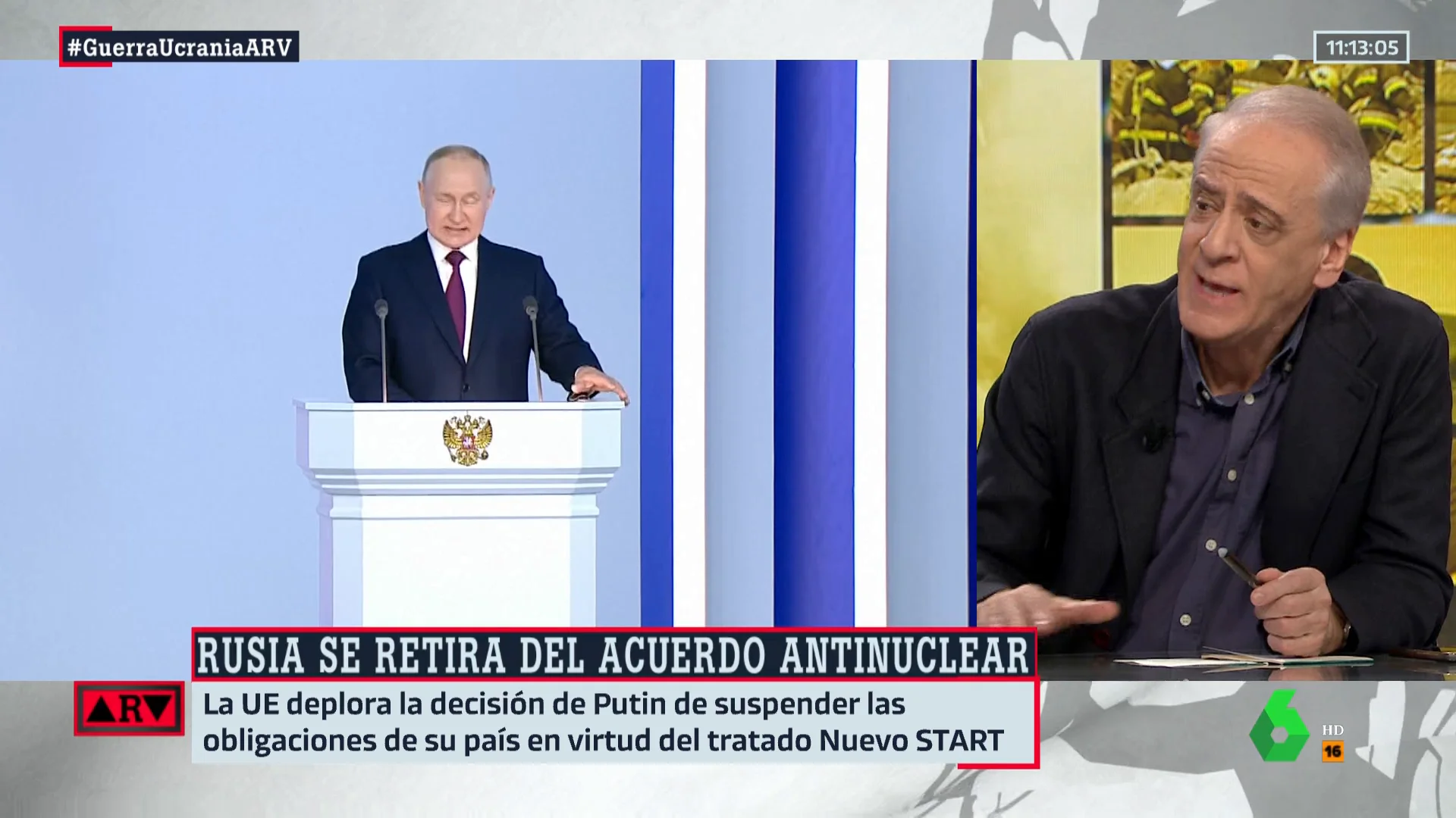 "Putin saca a pasear sus genitales nucleares, pero no los va a utilizar"