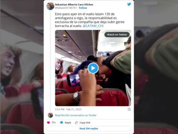 Un grupo de pasajeros borrachos acaba a puñetazos en pleno vuelo 