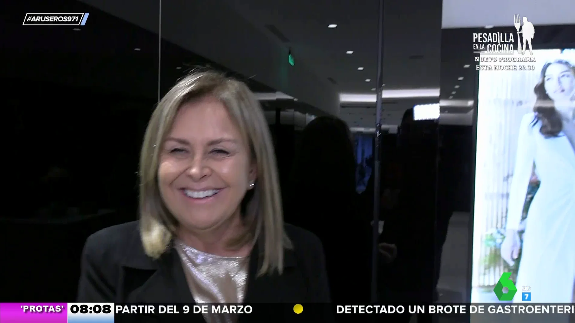 La "sonrisa delatora" de Rosa Clará al hablar de la relación de Paloma Cuevas y Luis Miguel