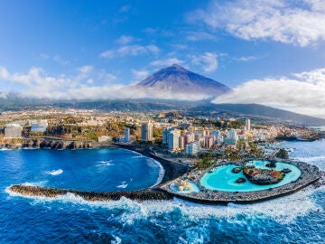 Vista aérea de Tenerife, en las Islas Canarias