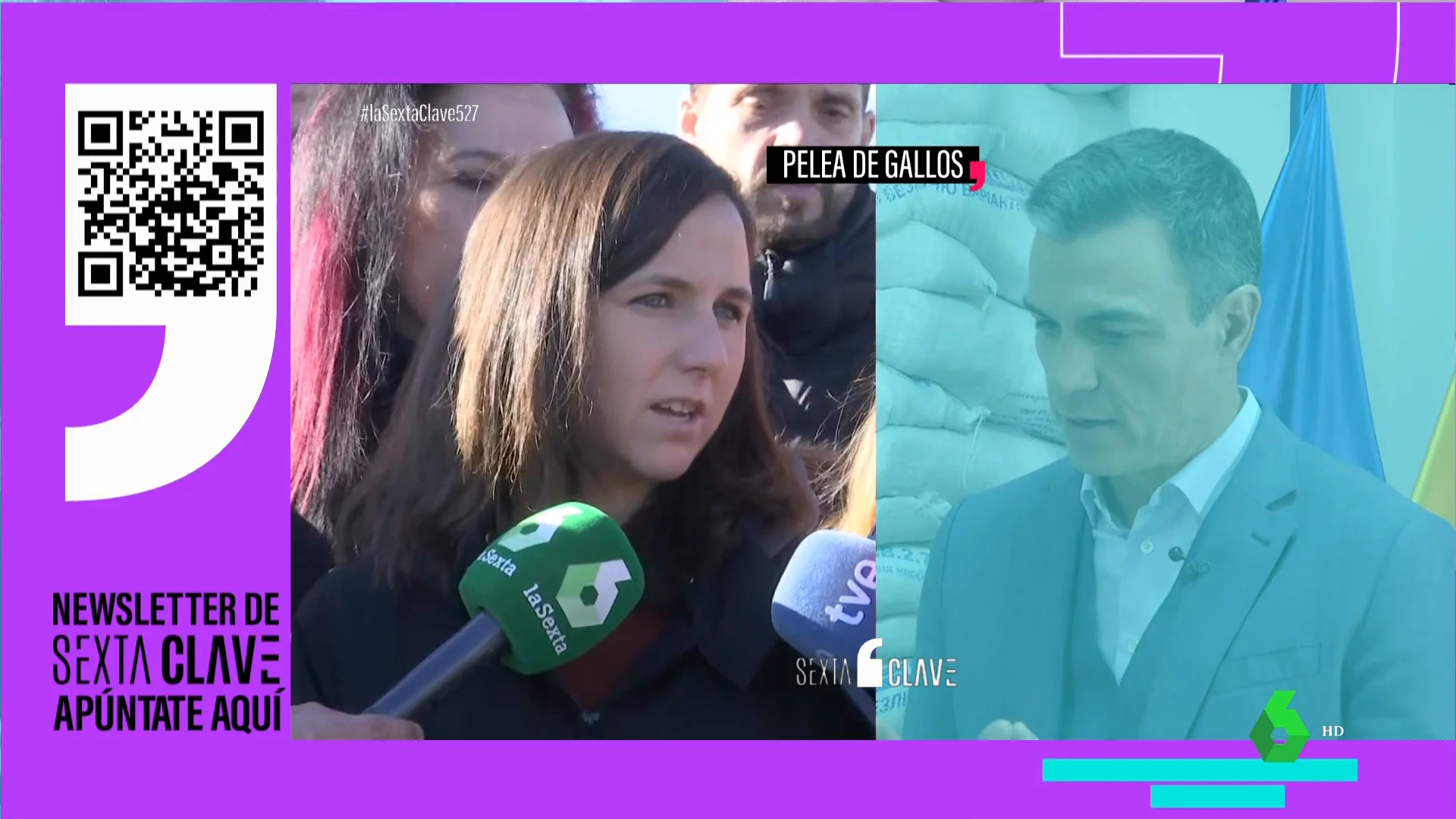 La 'batalla' en la coalición por el envío de armas a Ucrania: los discursos que separan a Sánchez y Belarra