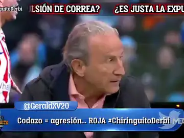 El intenso cara a cara entre Petón y Edu Aguirre en &#39;El Chiringuito&#39; tras el derbi: &quot;Sucede una y otra vez... ¡hasta en finales de Champions!&quot;