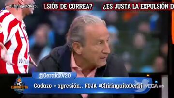 El intenso cara a cara entre Petón y Edu Aguirre en 'El Chiringuito' tras el derbi: "Sucede una y otra vez... ¡hasta en finales de Champions!"