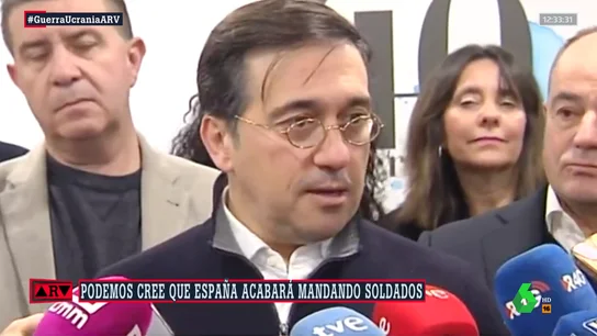 José Manuel Albares, sobre el envío de tropas españolas a Ucrania: "Es un auténtico bulo" José Manuel Albares, sobre el envío de tropas españolas a Ucrania: "Es un auténtico bulo"