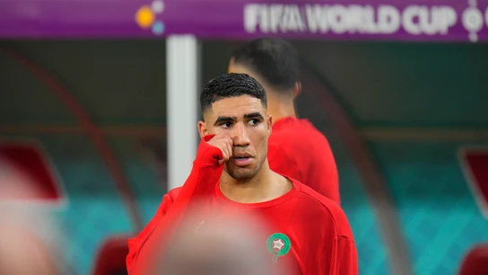 Achraf Hakimi, durante un partido del Mundial de Qatar con Marruecos Achraf Hakimi, durante un partido del Mundial de Qatar con Marruecos