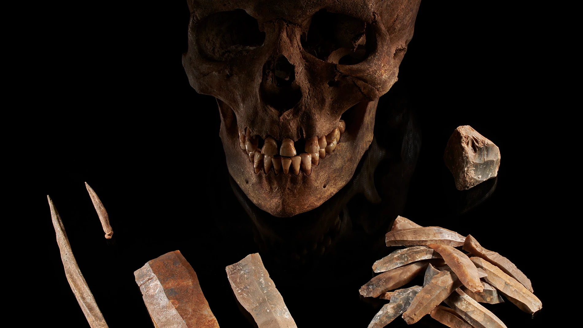 Restos humanos y herramientas de hace 7.000 años extraidas en Groß Fredenwalde (Alemania)