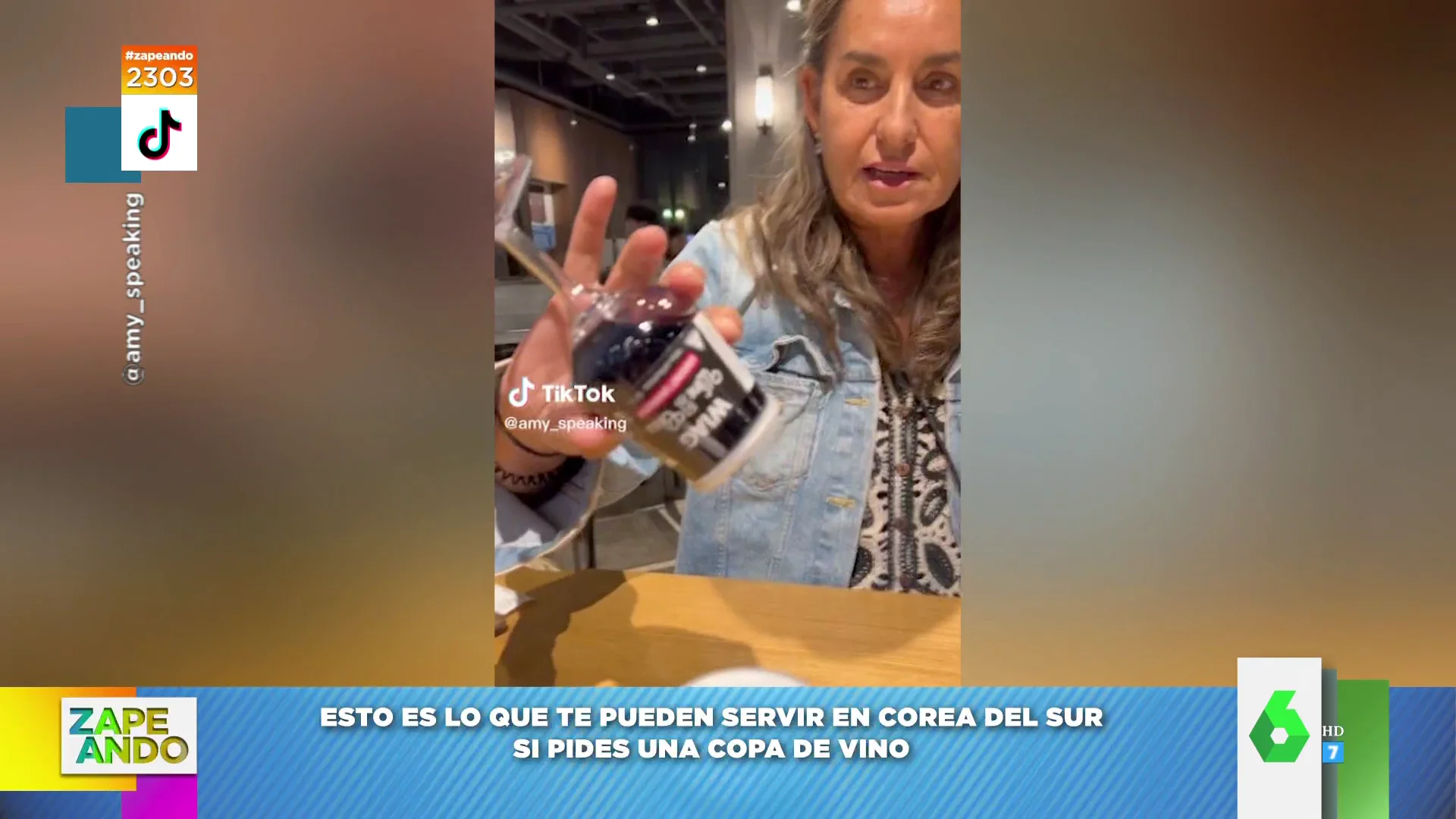 La impactante forma de servir a unas españolas una copa de vino de ocho euros en Corea arrasa en Tik Tok