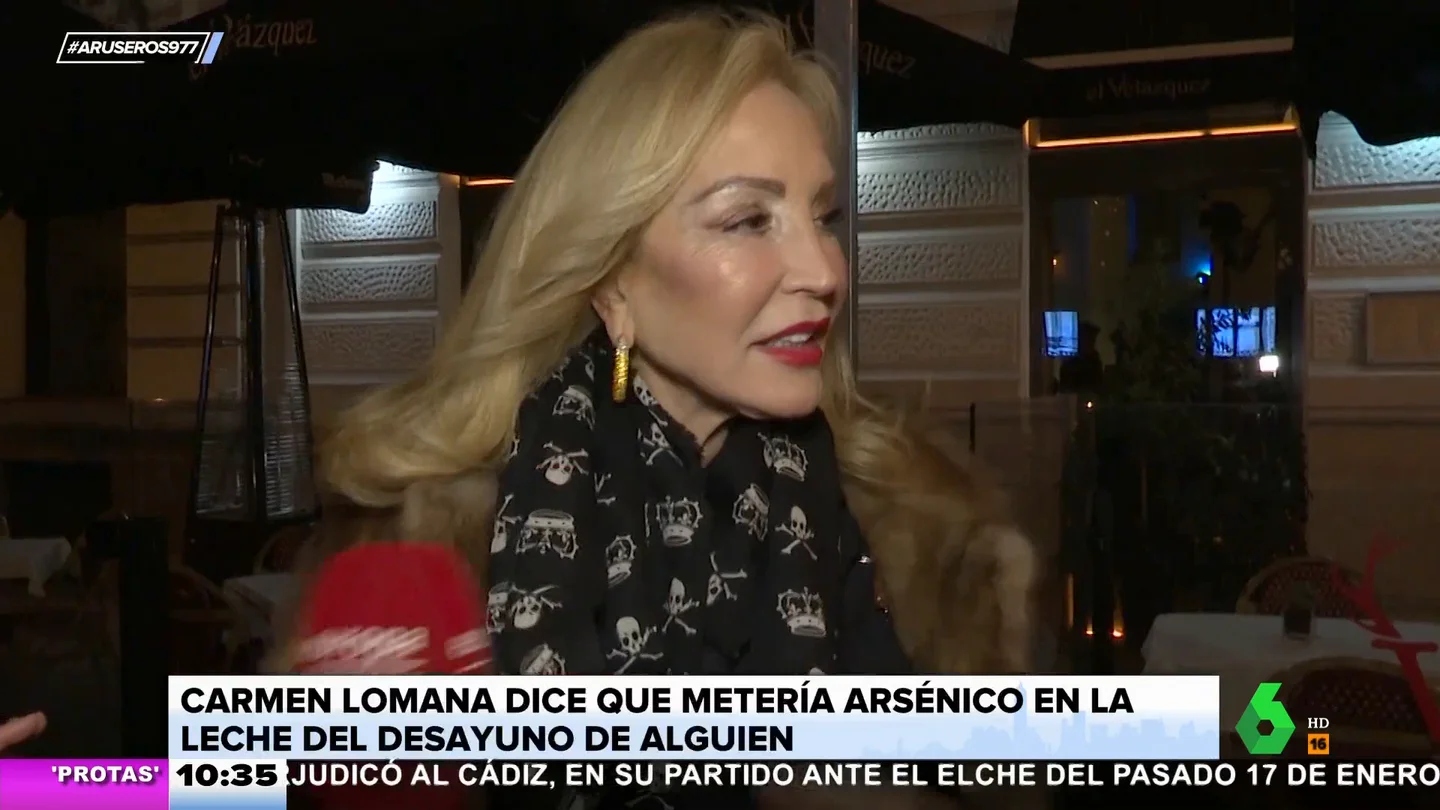 Carmen Lomana asegura que "le daría arsénico con leche a alguien para desayunar" Carmen Lomana asegura que "le daría arsénico con leche a alguien para desayunar"