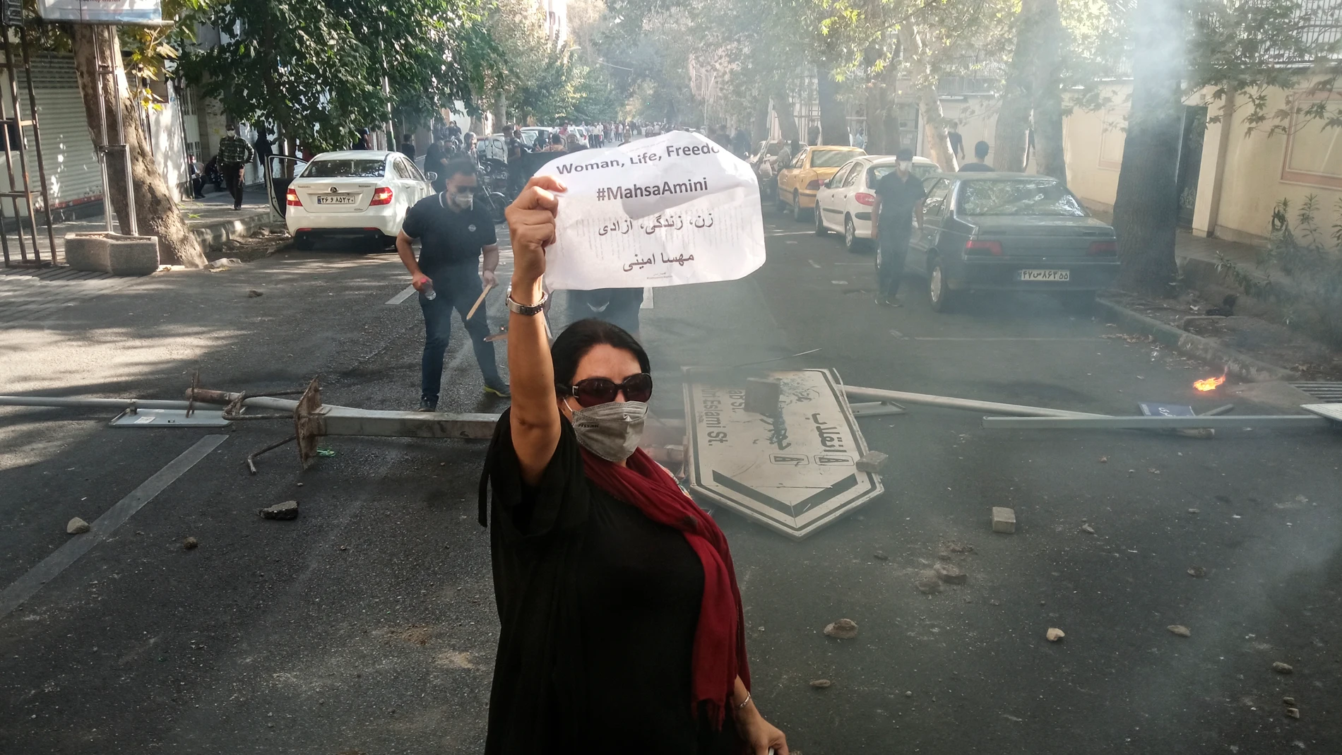 Imagen de archivo de una de las protestas en Irán por la muerte de Mahsa Amini
