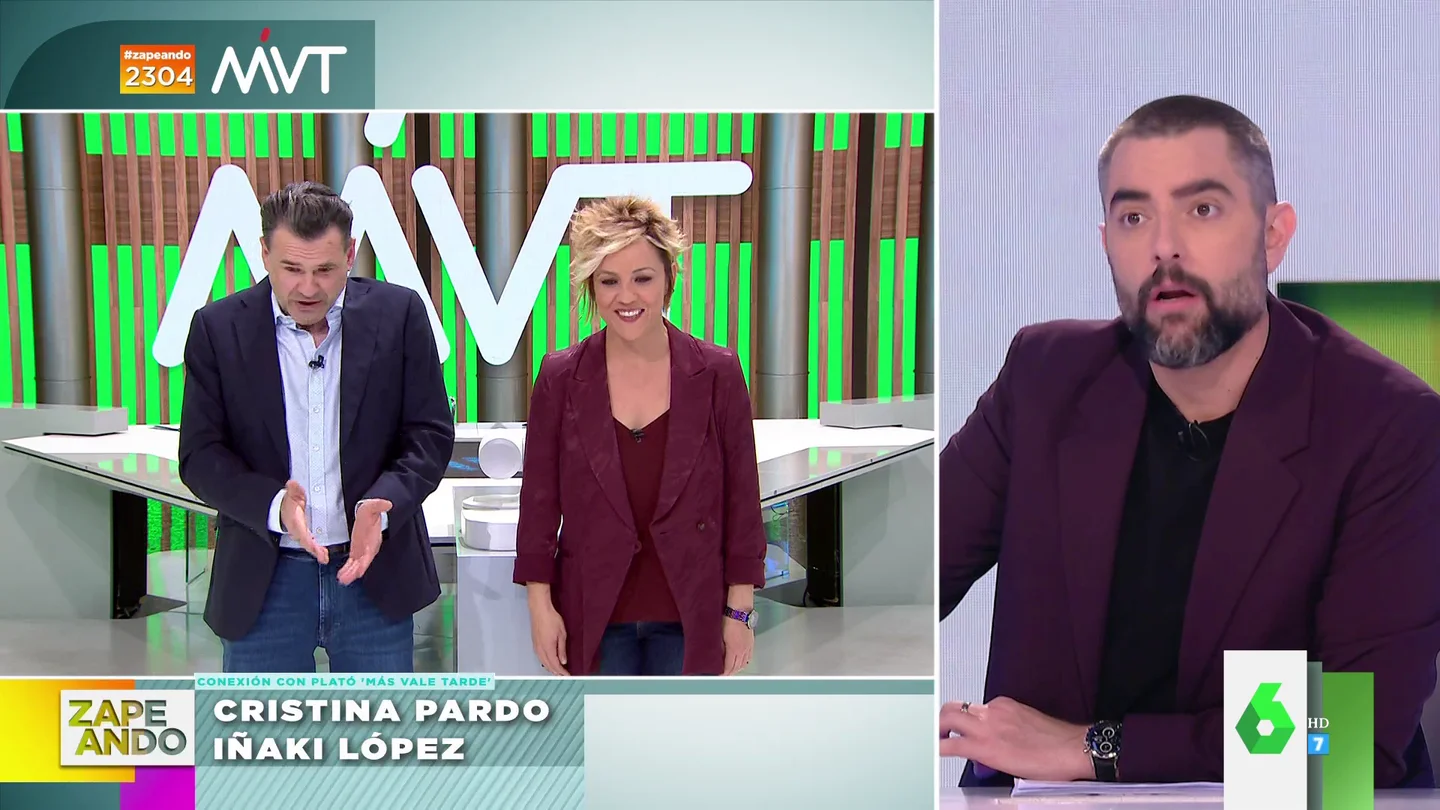 Así colapsa Dani Mateo en su conexión con Iñaki López y Cristina Pardo Así colapsa Dani Mateo en su conexión con Iñaki López y Cristina Pardo