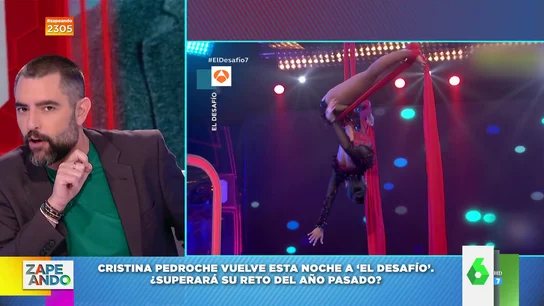 "Venía con moratones" por todo el cuerpo": la porra de los zapeadores sobre el reto de Cristina Pedroche en El Desafío "Venía con moratones" por todo el cuerpo": la porra de los zapeadores sobre el reto de Cristina Pedroche en El Desafío