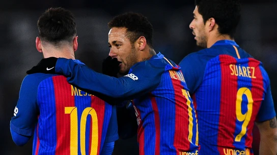 Messi, Neymar y Suárez Messi, Neymar y Suárez