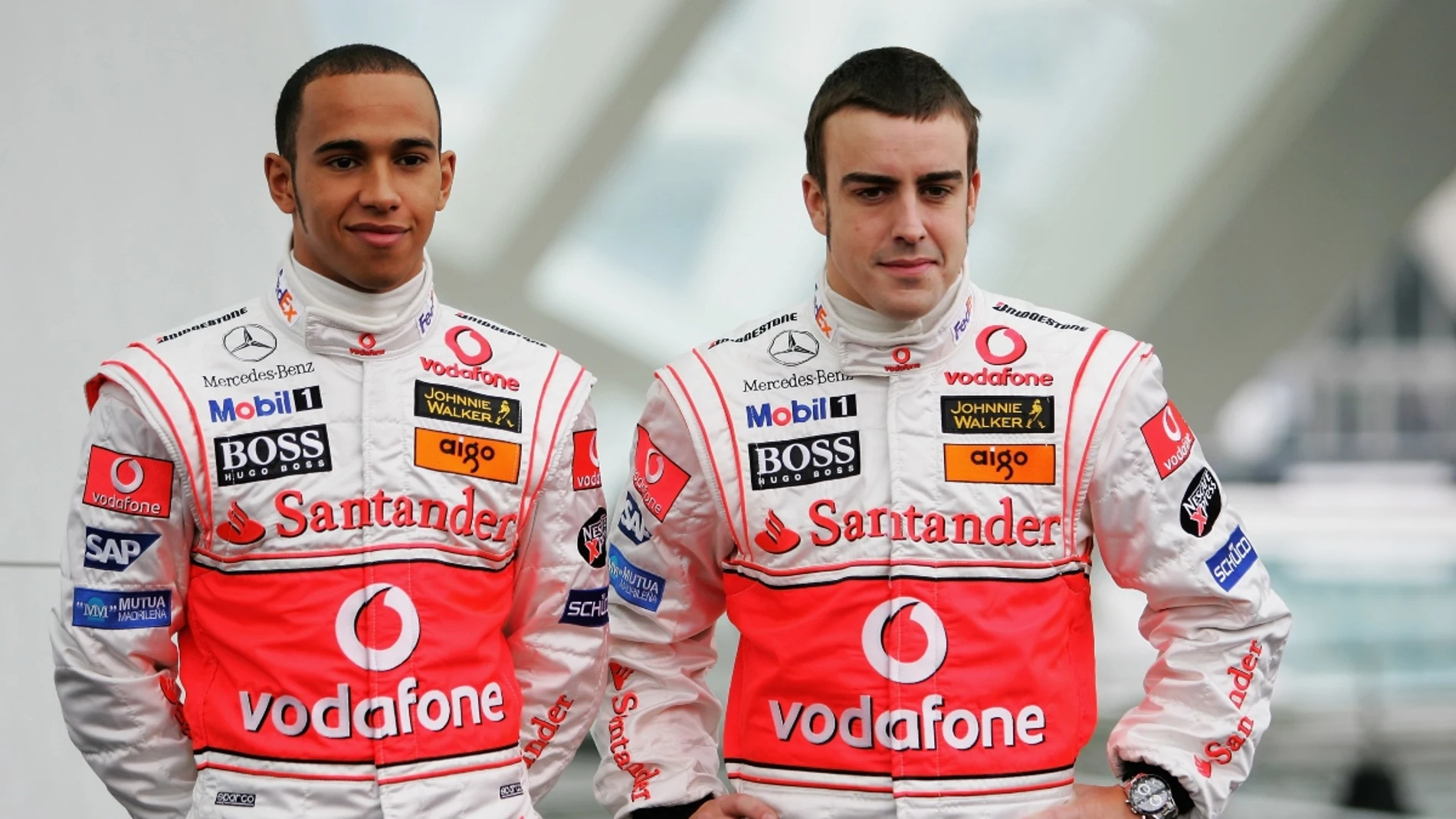 Lewis Hamilton y Fernando Alonso en McLaren en 2007