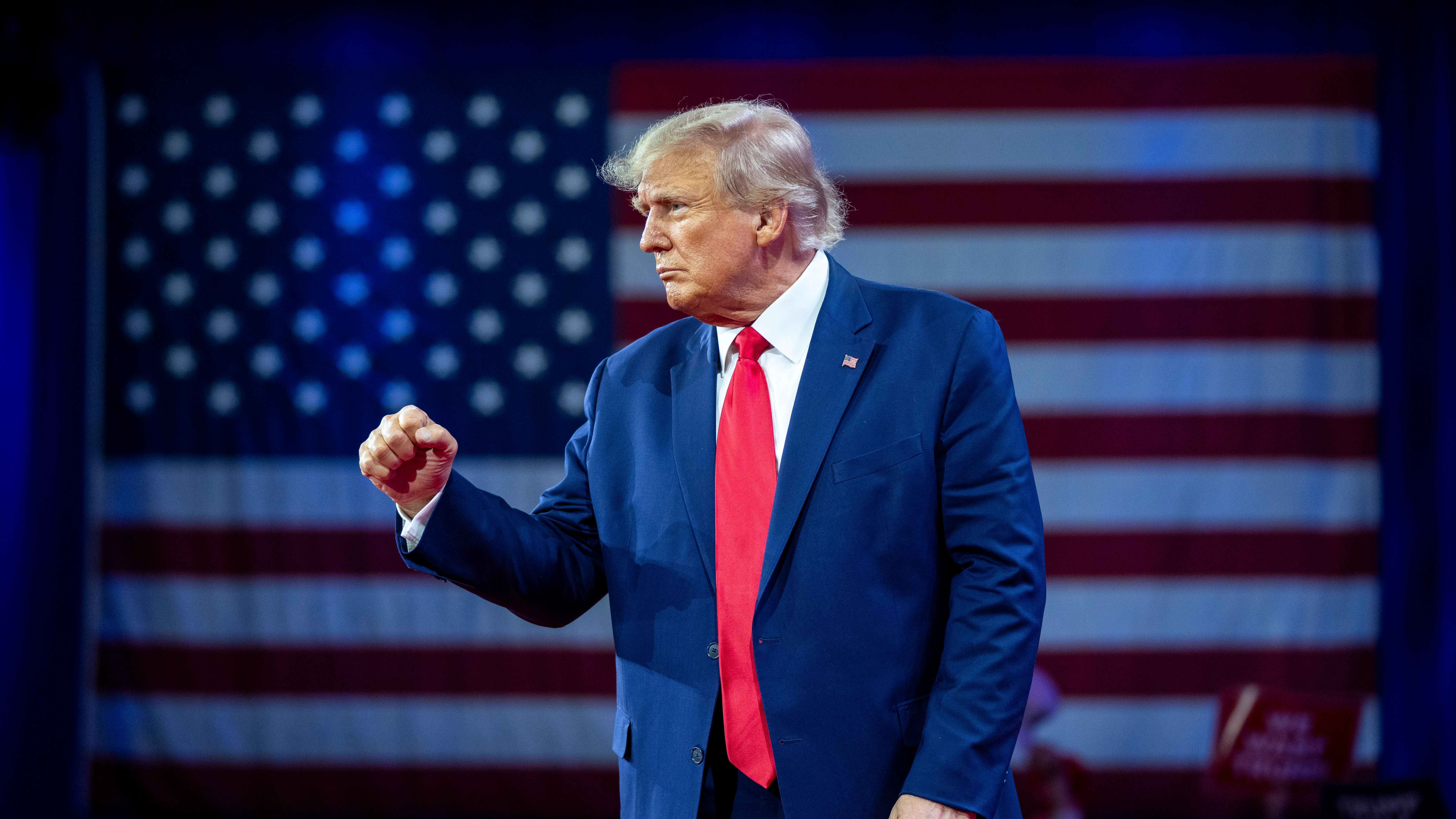 Donald Trump, expresidente de Estados Unidos, durante la CPAC