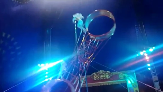 Aparatoso accidente de un trapecista del Circo Quiros Aparatoso accidente de un trapecista del Circo Quiros