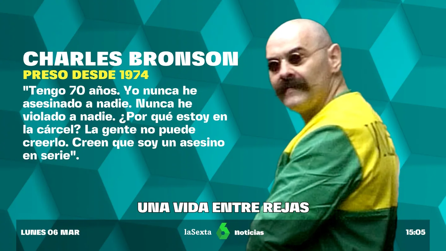 Preso más peligros de Reino Unido, Charles Bronson. preso más peligroso