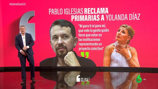 Pablo Iglesias pide primarias a Yolanda Díaz aunque él no las celebró en su confluencia con IU Pablo Iglesias pide primarias a Yolanda Díaz aunque él no las celebró en su confluencia con IU