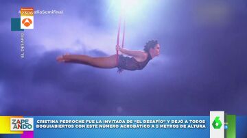 La impresionanteactuación de Cristina Pedroche a cinco metros de altura y sin seguridad en El Desafío