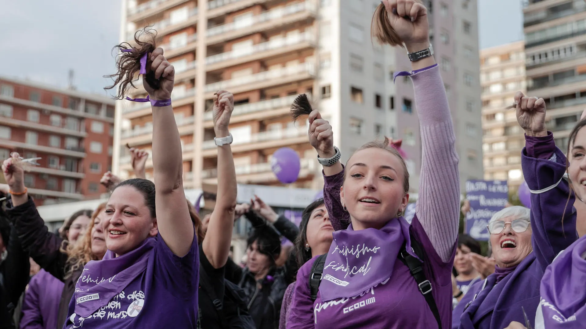 Imagen de la manifestación del 8M en Valencia