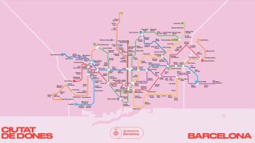 'Ciutat de Dones', el mapa del Metro de Barcelona para el 8 de marzo