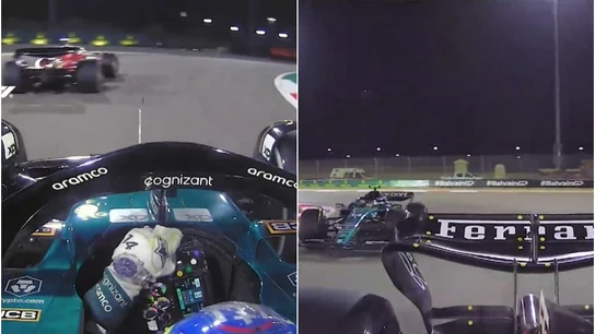 Así se ve un ataque de Fernando Alonso desde el retrovisor de Carlos Sainz Así se ve un ataque de Fernando Alonso desde el retrovisor de Carlos Sainz