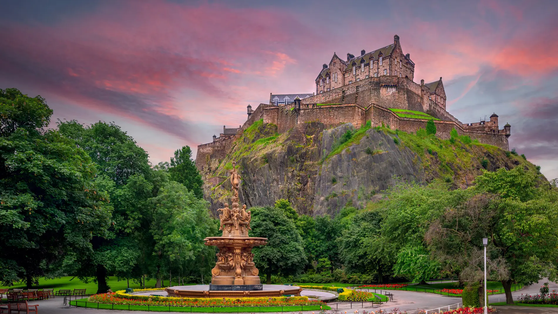 Castillo de Edimburgo, en Escocia