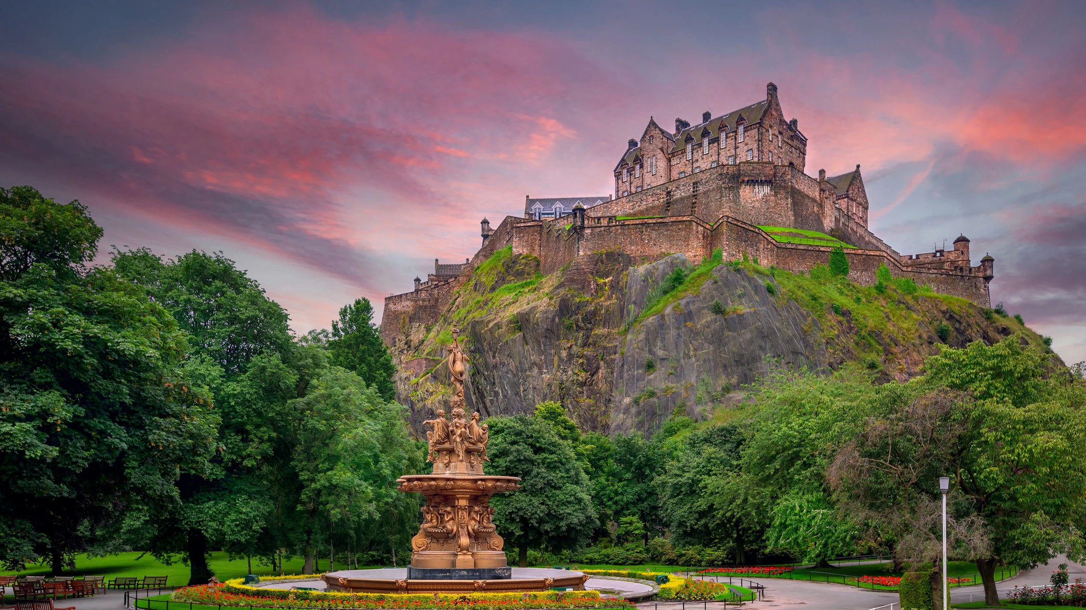 Castillo de Edimburgo, en Escocia