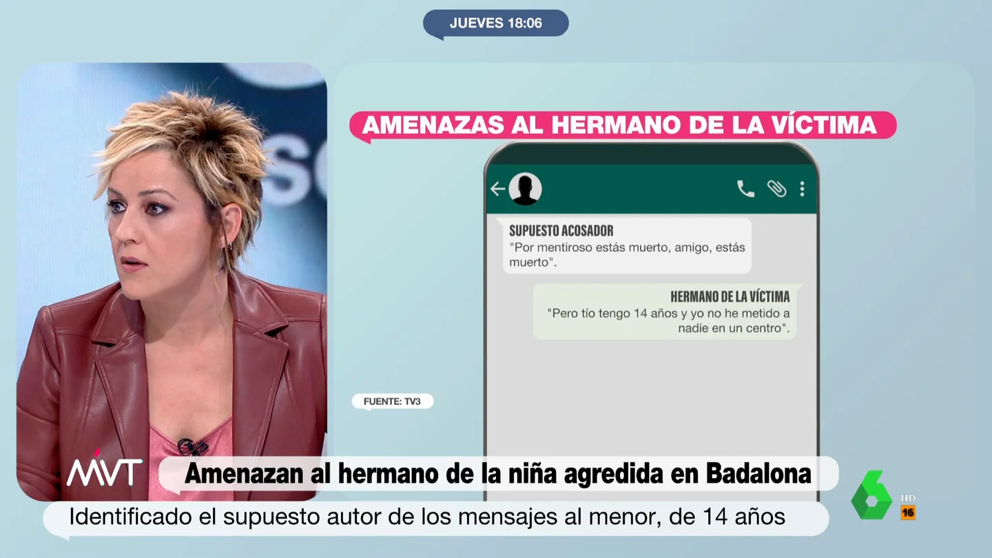 El enfado de Cristina Pardo con la situación del hermano de la niña violada en Badalona: "Qué se vayan los agresores a tomar por saco" El enfado de Cristina Pardo con la situación del hermano de la niña violada en Badalona: "Qué se vayan los agresores a tomar por saco"