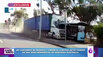 Un camionero se desmaya al volante y arrasa con todo a su paso en Australia