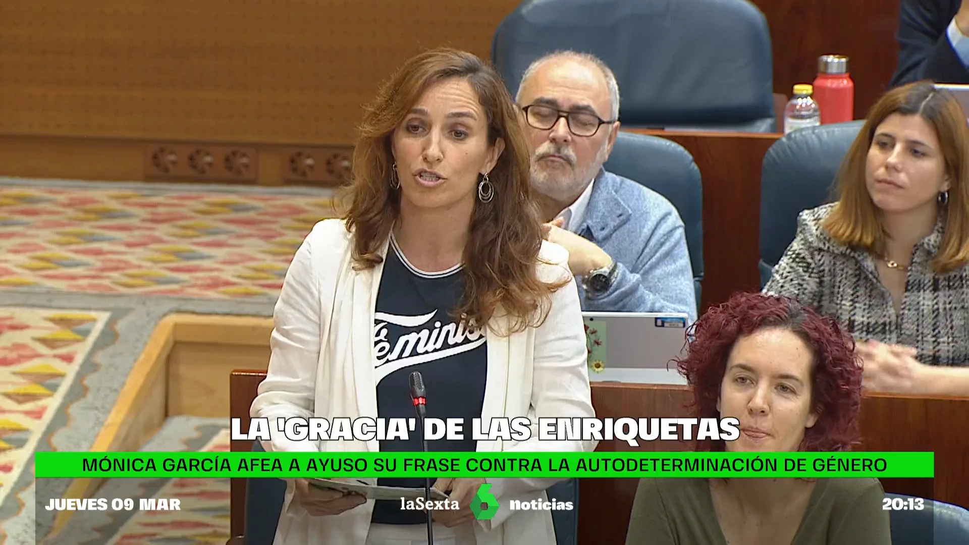 Mónica García contesta a Isabel Díaz Ayuso en la Asamblea