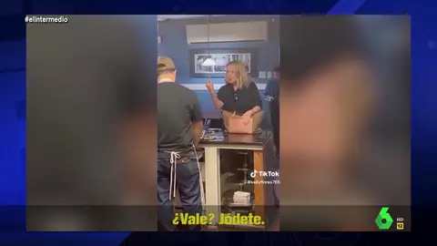 Wyoming critica el vídeo viral de una americana que insulta al dueño de una pizzería por tener la tele en español 