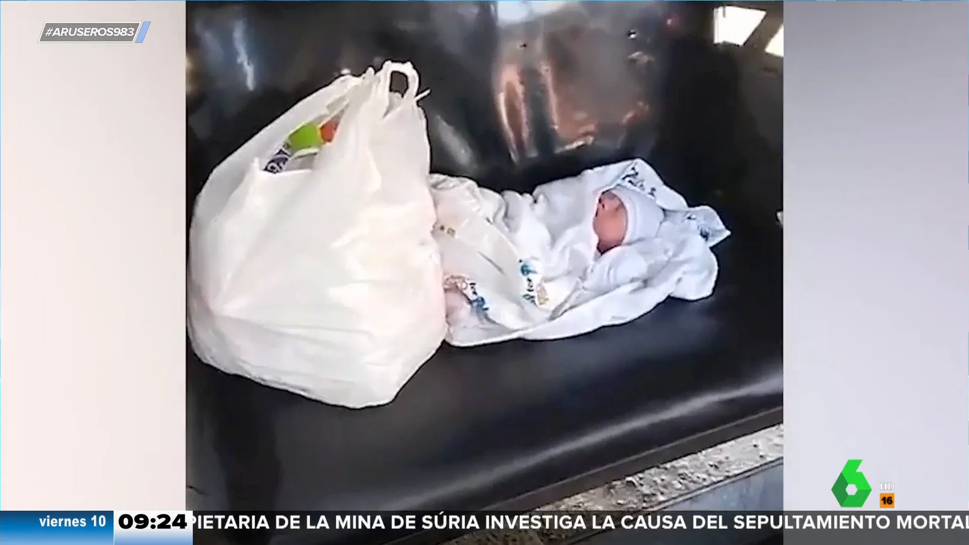 Encuentran a un bebé recién nacido abandonado dentro de un vehículo