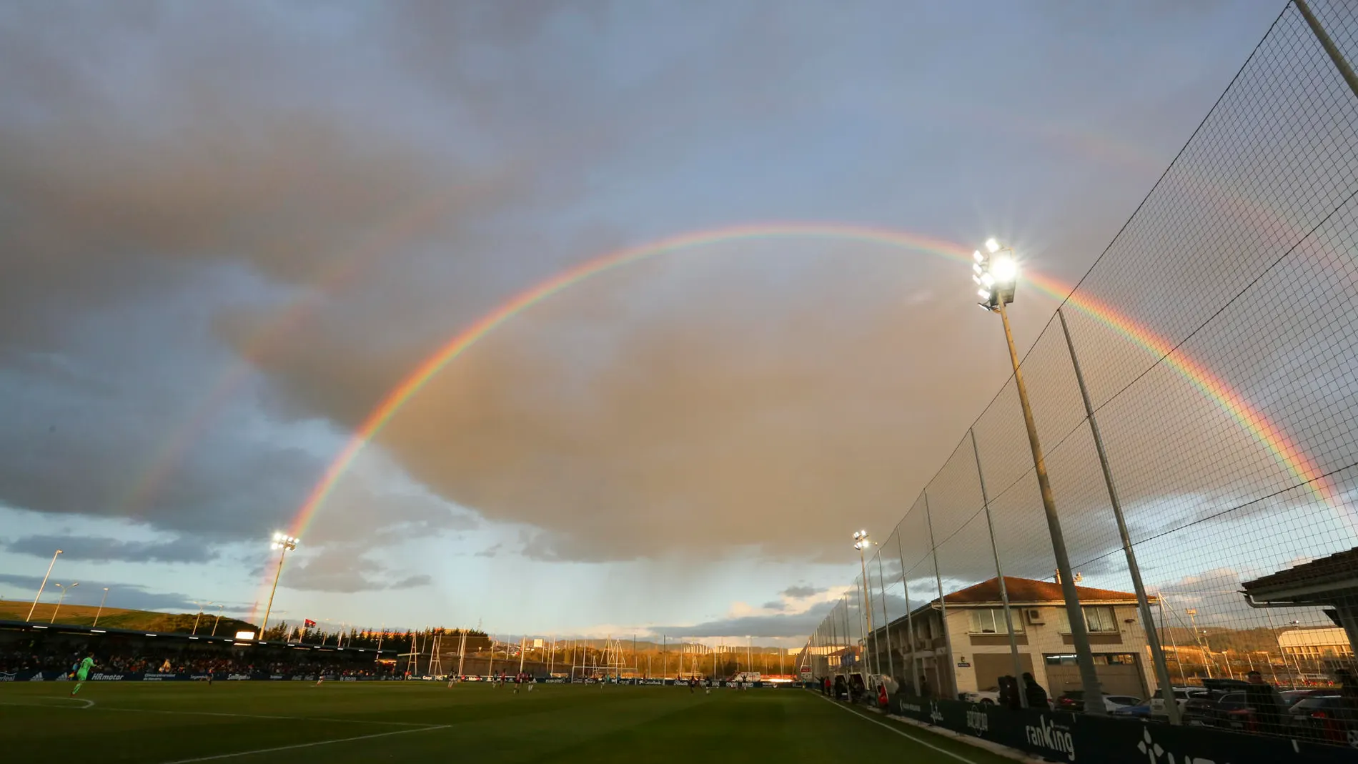 Doble arcoíris sobre Pamplona este jueves 9 de marzo