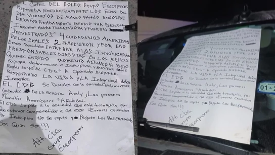 Nota del Cártel del Golfo Nota del Cártel del Golfo