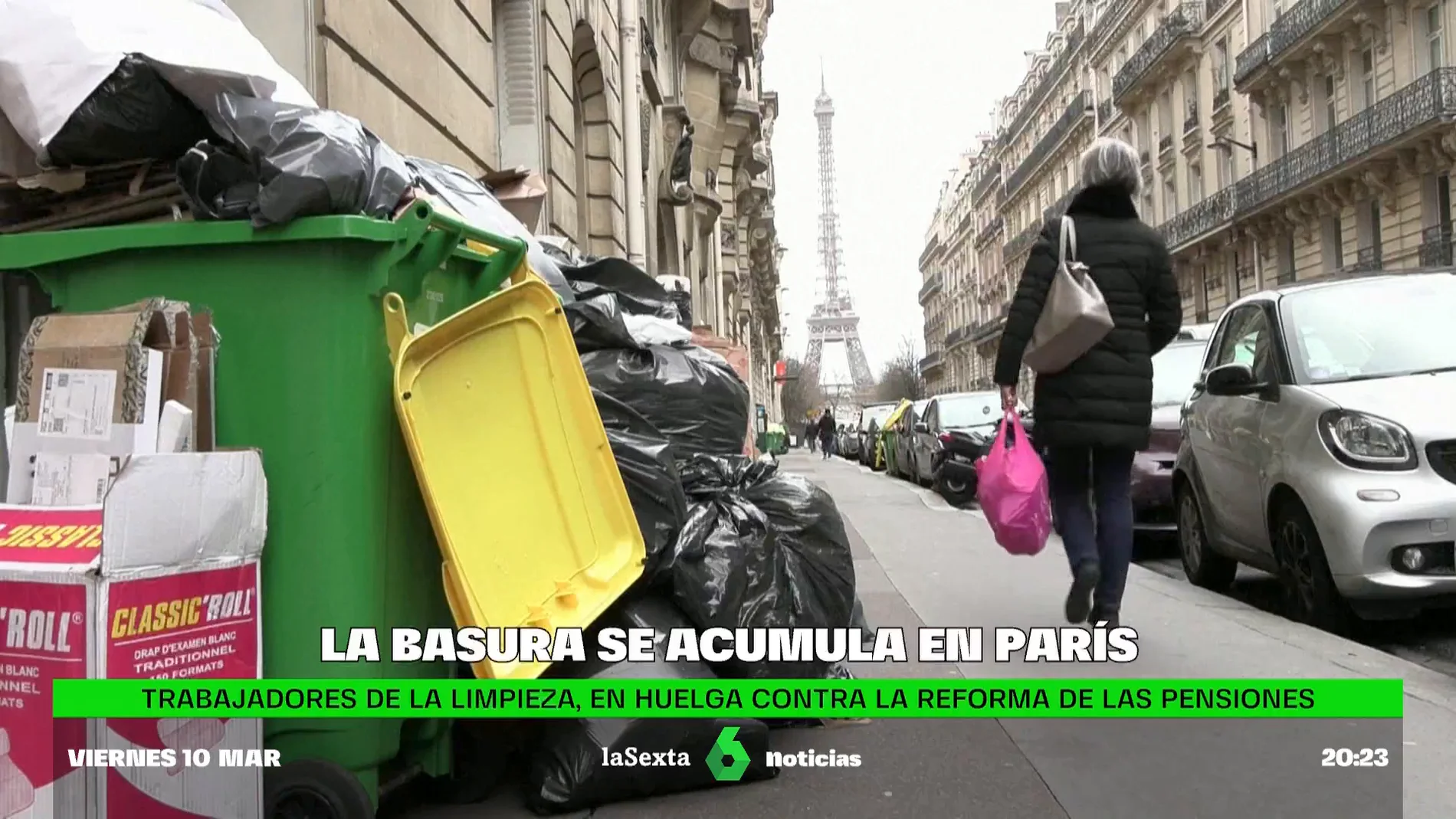 Macron rechaza reunirse con los trabajadores de la limpieza de París donde ya se acumulan miles de toneladas de basura