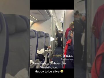 Una joven graba la caída de un avión desde dentro y lo publica en TikTok: "Vi todo volar en cámara lenta"